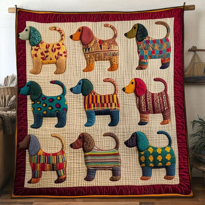 Folk Patch Dachshund WN0601031CL Quilt