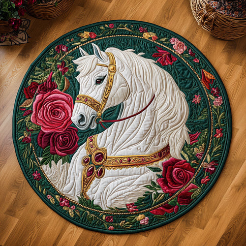 White Horse Waltz WJ2907051CL Quilted Round Mat