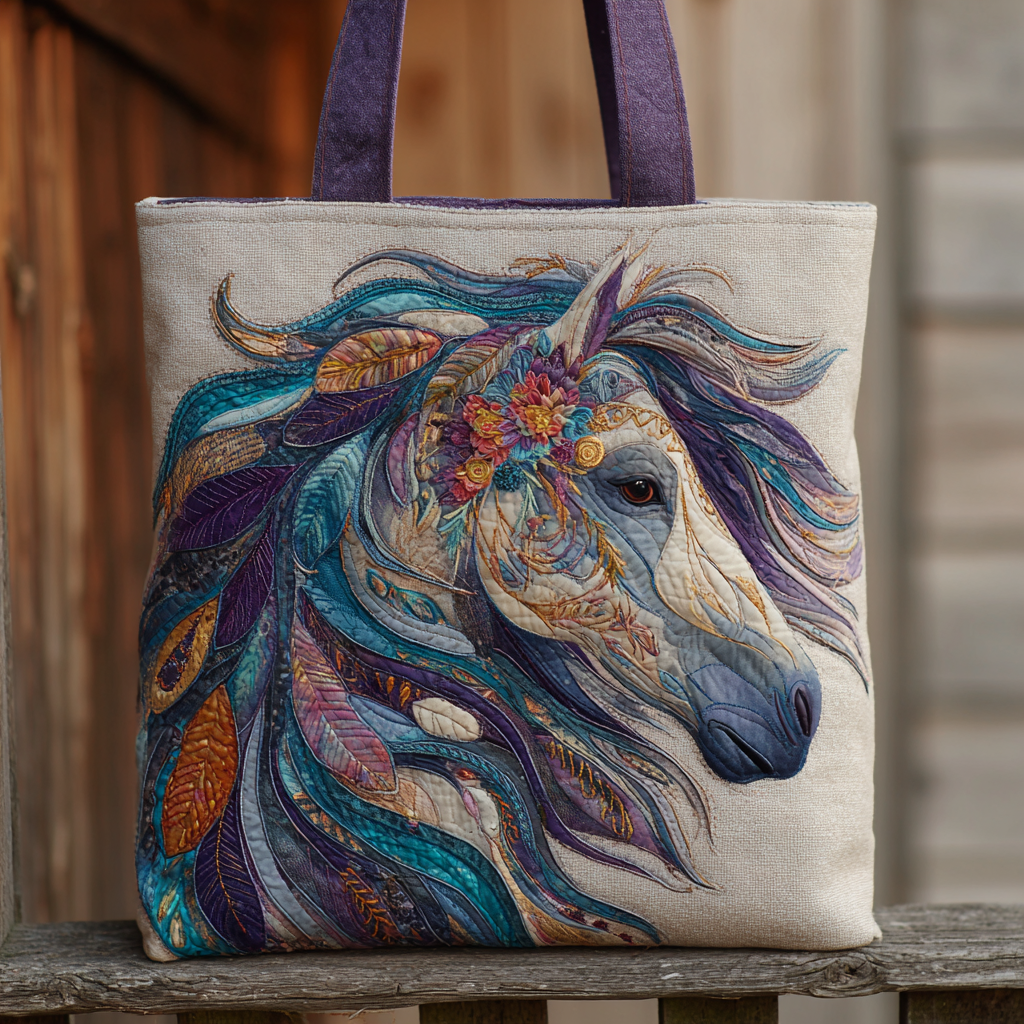 Boho Mane XR0212029CL Quilted Tote Bag