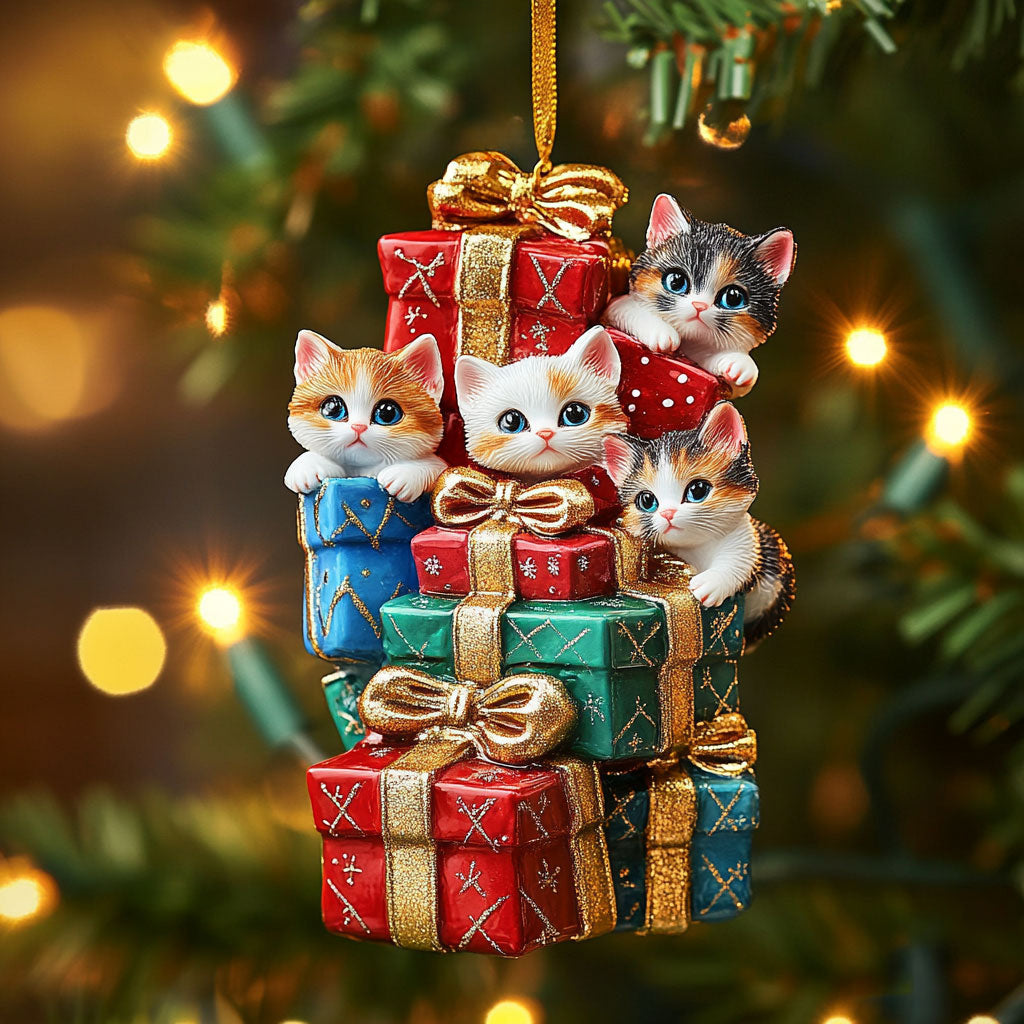 Cat Christmas Delight WN0811005CL Christmas Ornament