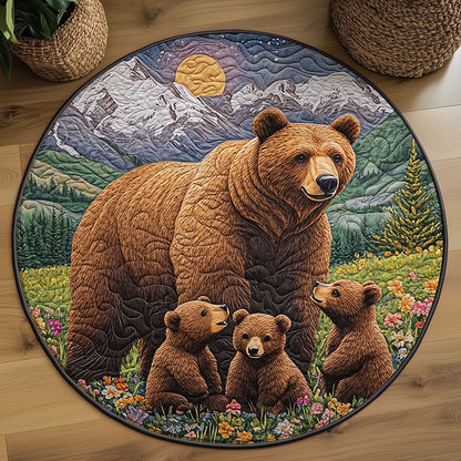 Home Beneath The Peaks WJ0606048CL Quilted Round Mat