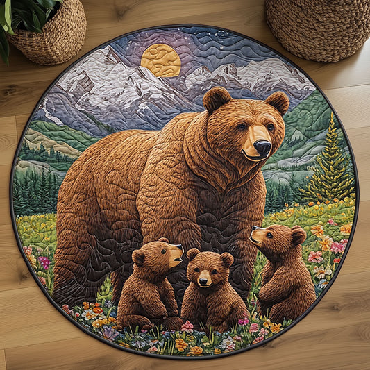 Home Beneath The Peaks WJ0606048CL Quilted Round Mat