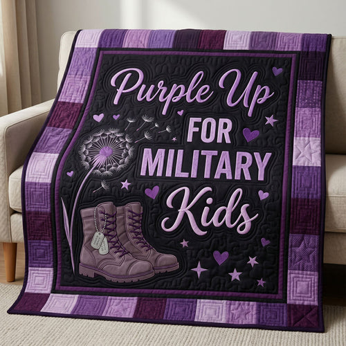 Purple Up Military Kids WN2304012CL Quilt