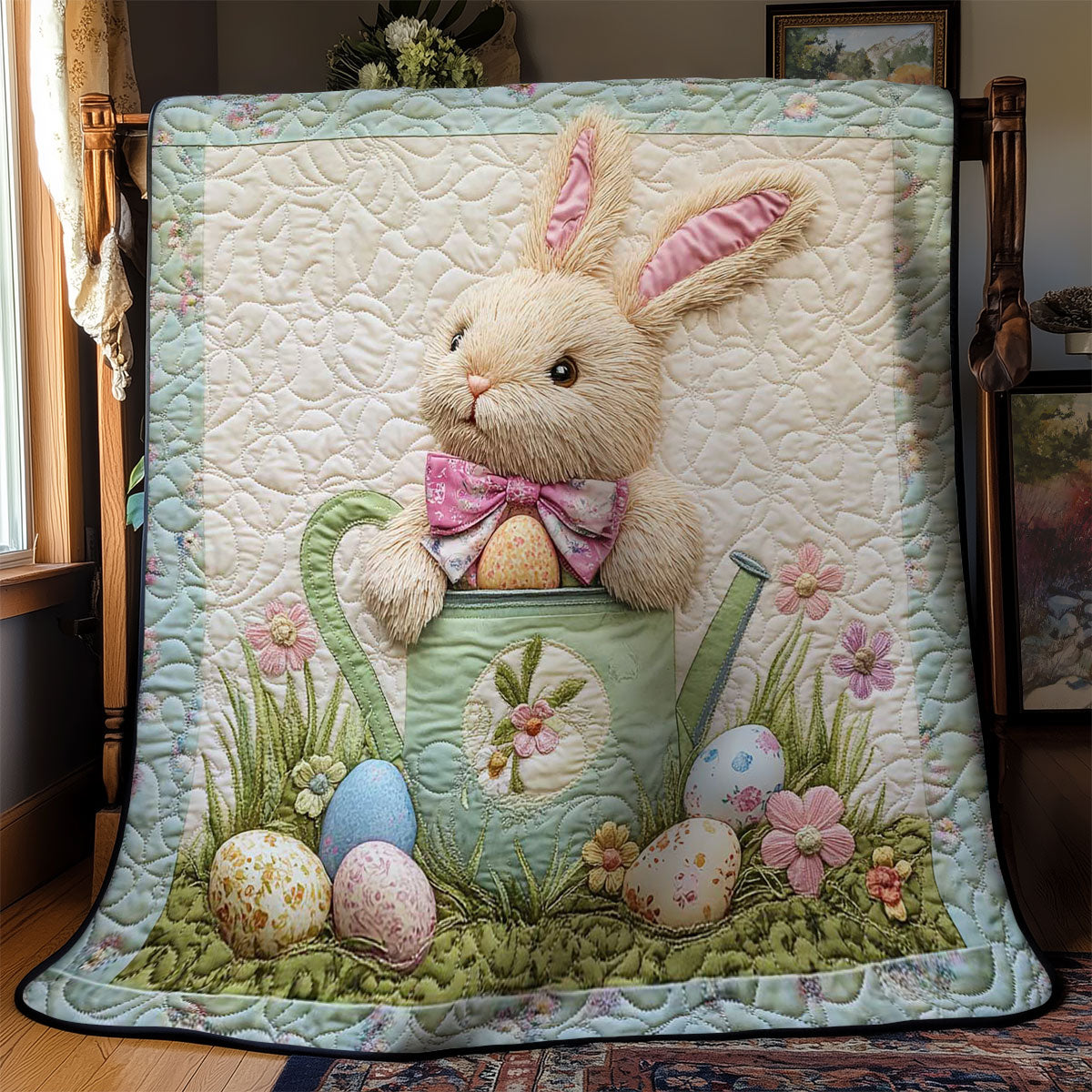 Cheerful Easter Rabbit WN0403060CL Quilt