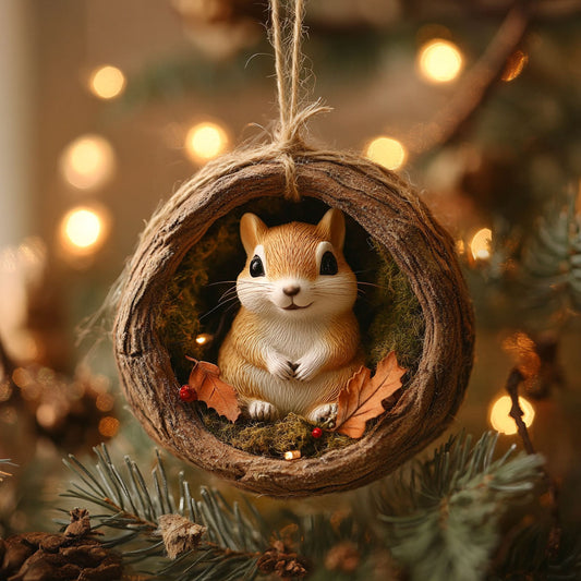 Cozy Chipmunk WN2411017CL Christmas Ornament