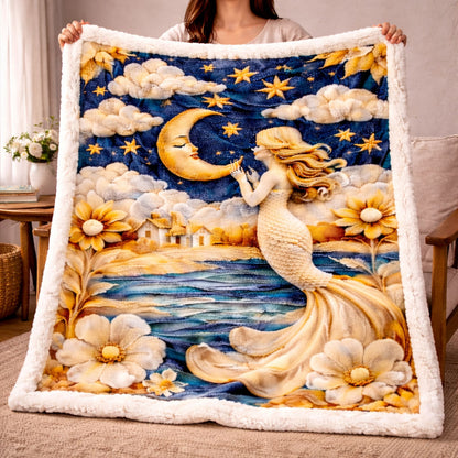 Moonlight Mermaid KL3001006CL Faux Fur Throw Blanket