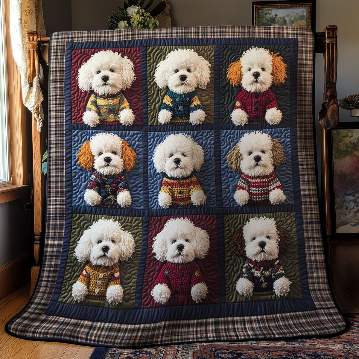 Bichon In Sweaters WN2301031CL Quilt