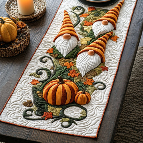 Love Autumn Gnomes XR1609011CL Quilted Table Runner