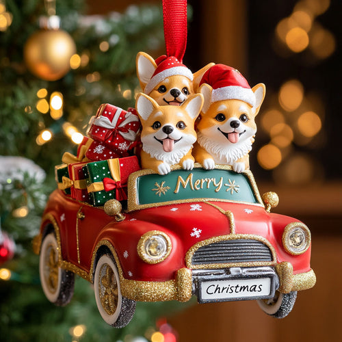 Christmas Corgi CW1410026CL Christmas Ornament