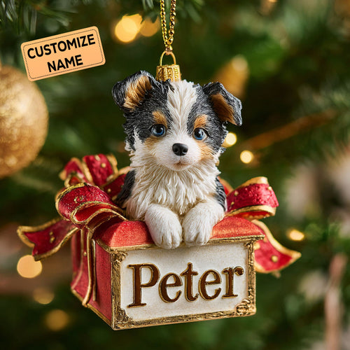 Collie Surprise CP2911003CL Personalized Christmas Ornament