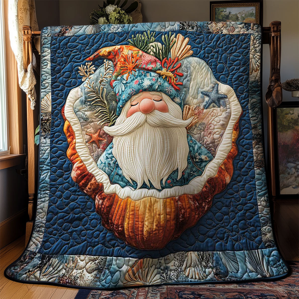 Seashell Comfort Gnome WN0901034CL Quilt