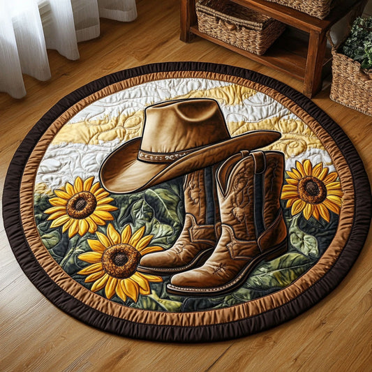 Sunflower & Boots KL1312027CL Quilted Round Mat