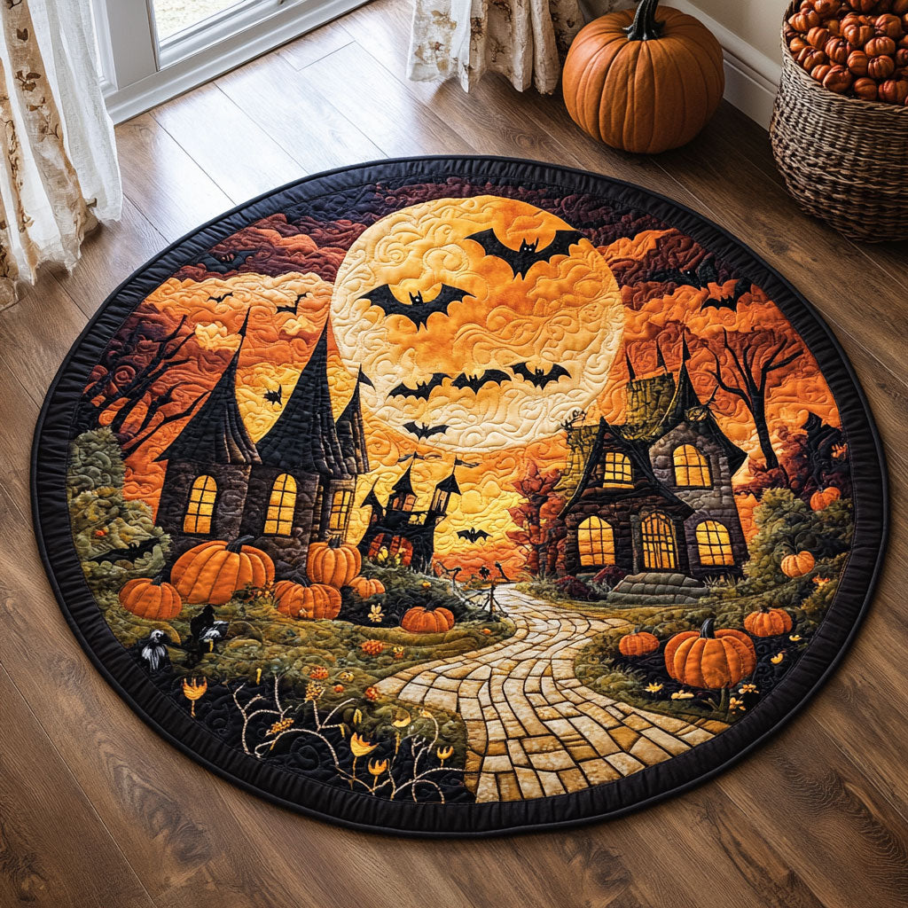 Halloween Howls WJ1607033CL Quilted Round Mat