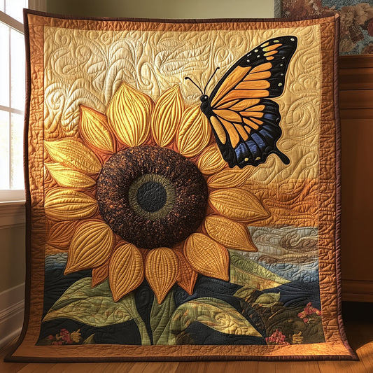 Giant Sunflower & Monarch LT1510005CL Quilt