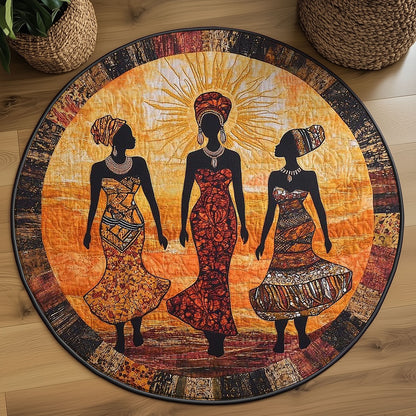 African Elegance WN2305002CL Quilted Round Mat