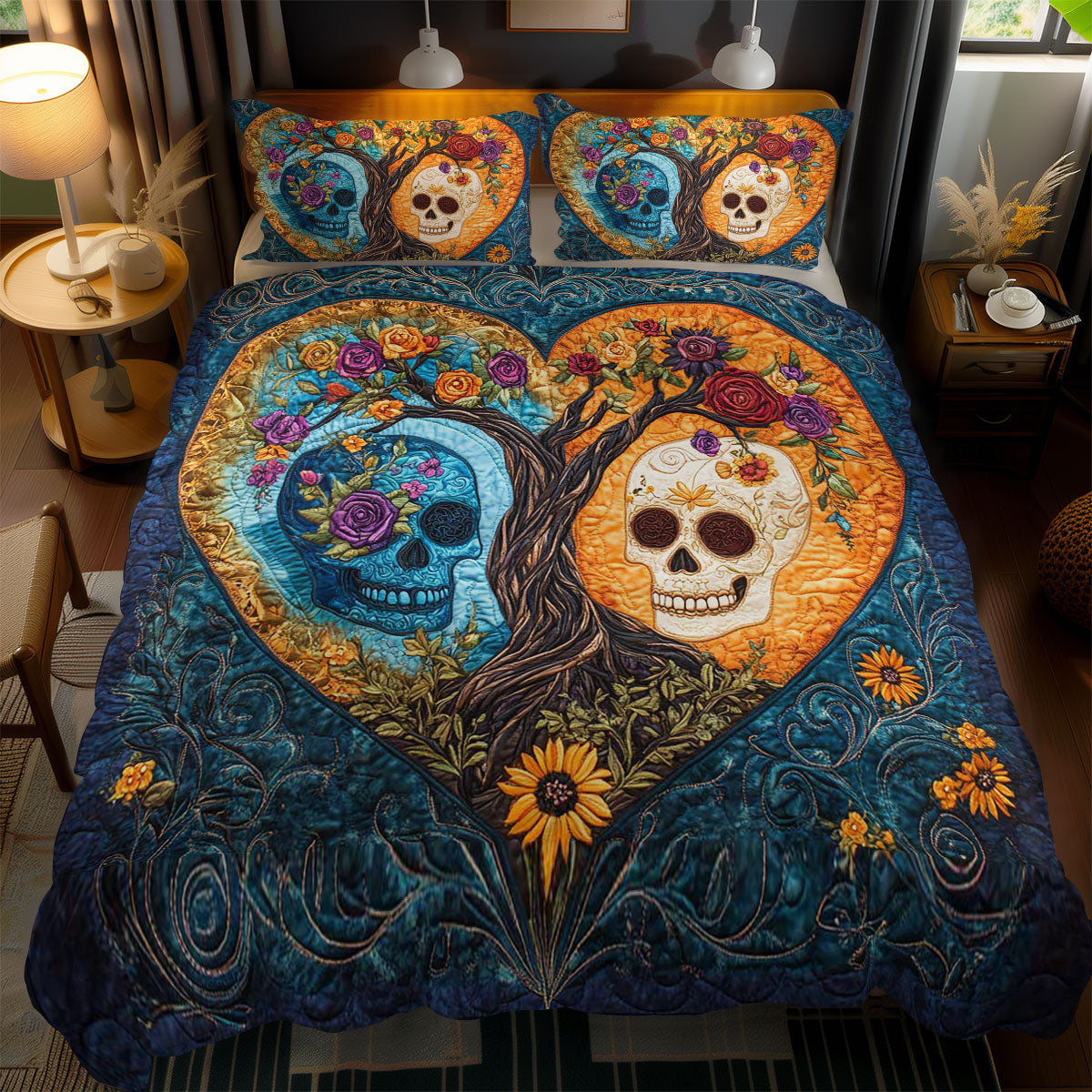 Golden Skull WN0702075CL Duvet Cover Set