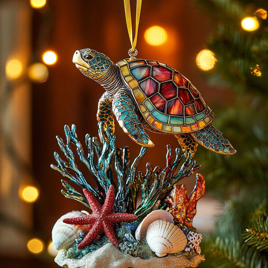 Christmas Turtle Magic CW2010037CL Christmas Ornament