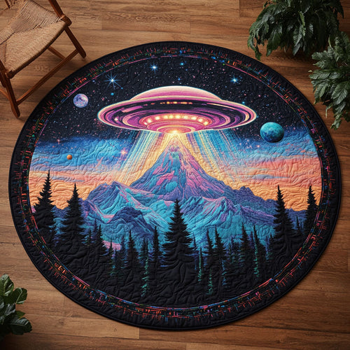 Sci-fi UFO WJ1704046CL Quilted Round Mat