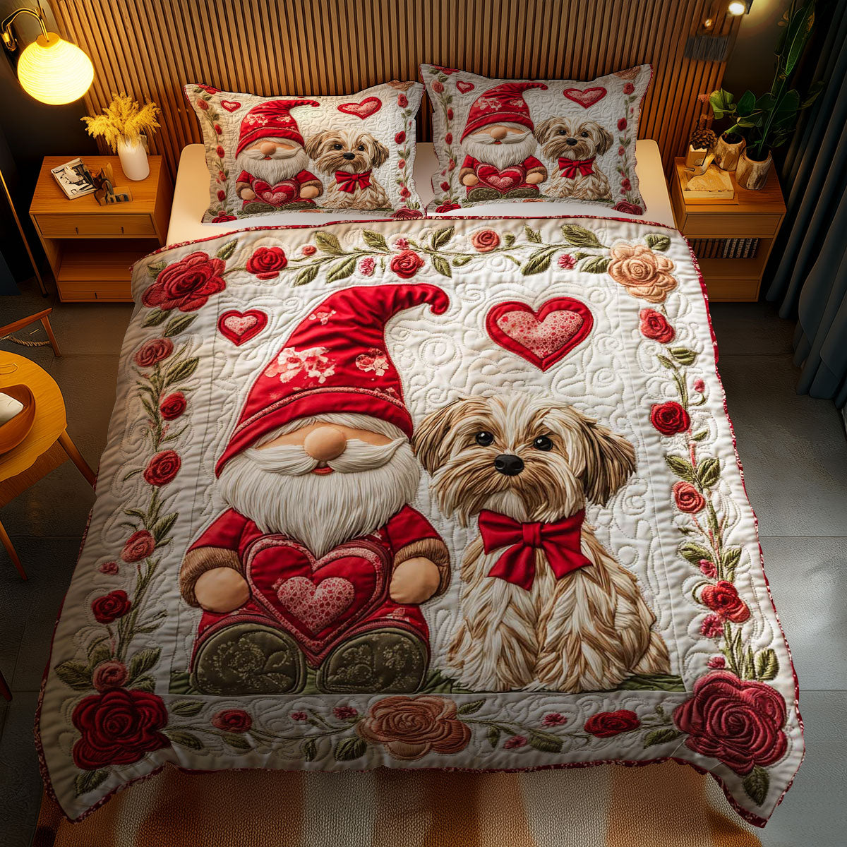 Puppy Love Gnome WN0801093CL Duvet Cover Set