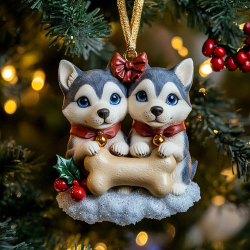 Holiday Pups CP0312133CL Christmas Ornament