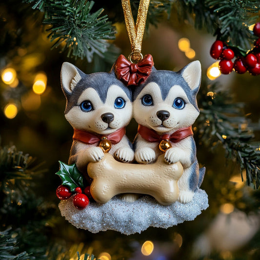 Holiday Pups CP0312133CL Christmas Ornament