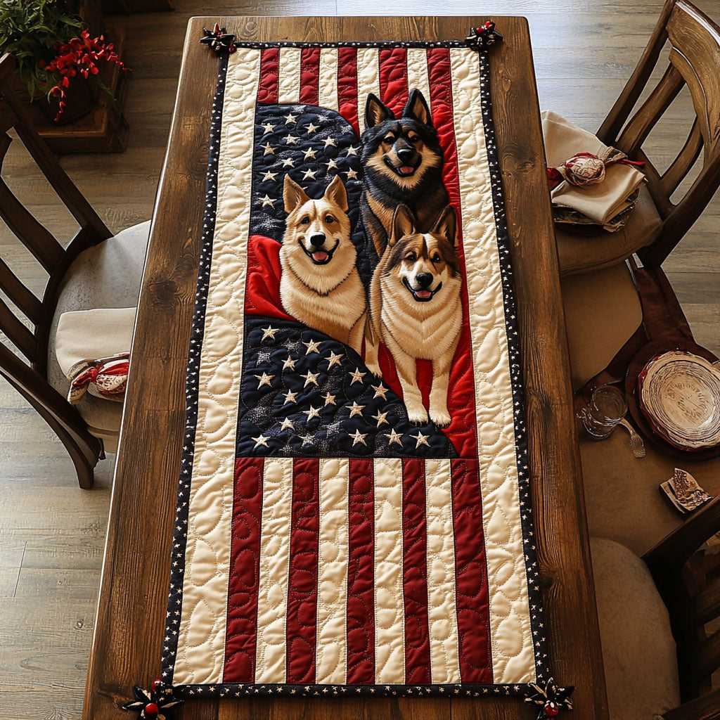 German Shepherd Patriot WN1006047CL Quilted Table Runner