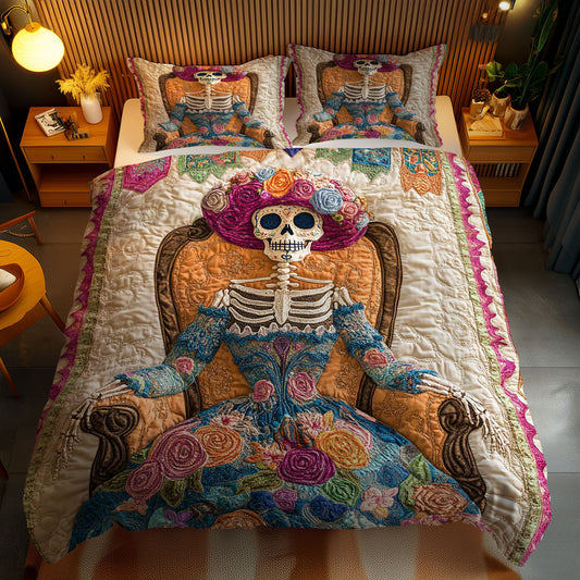 Elegant Skeleton Lady WN0703080CL Duvet Cover Set