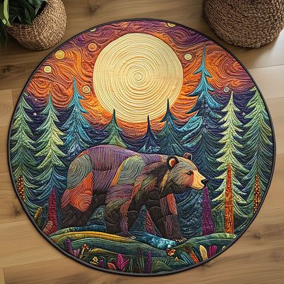 Midnight Bear WJ3006039CL Quilted Round Mat