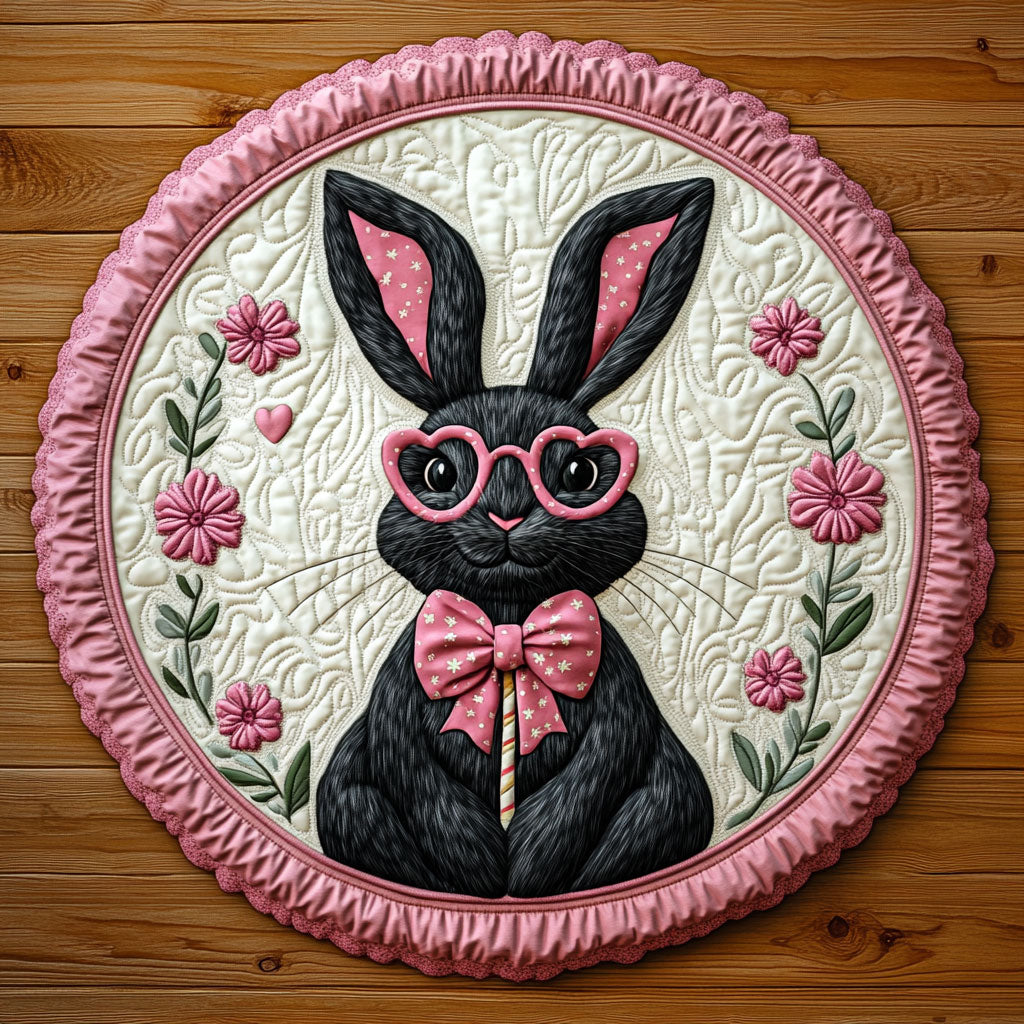 Soft Petals Bunny KL1301019CL Quilted Round Mat