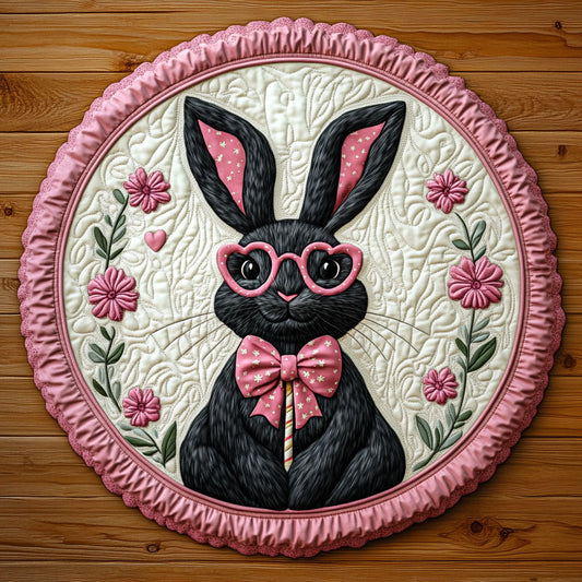Soft Petals Bunny KL1301019CL Quilted Round Mat