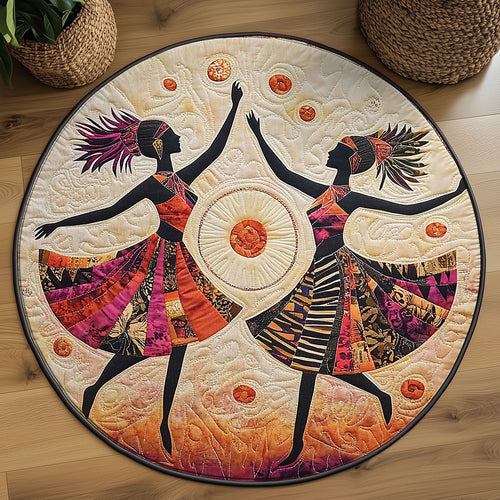 Tribal Dancer WJ0507043CL Quilted Round Mat