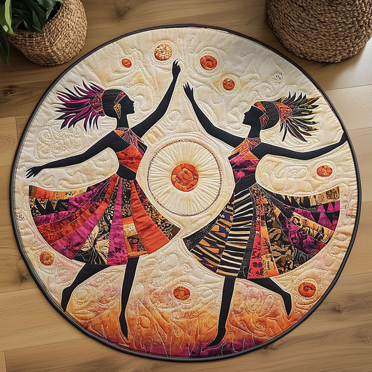 Tribal Dancer WJ0507043CL Quilted Round Mat