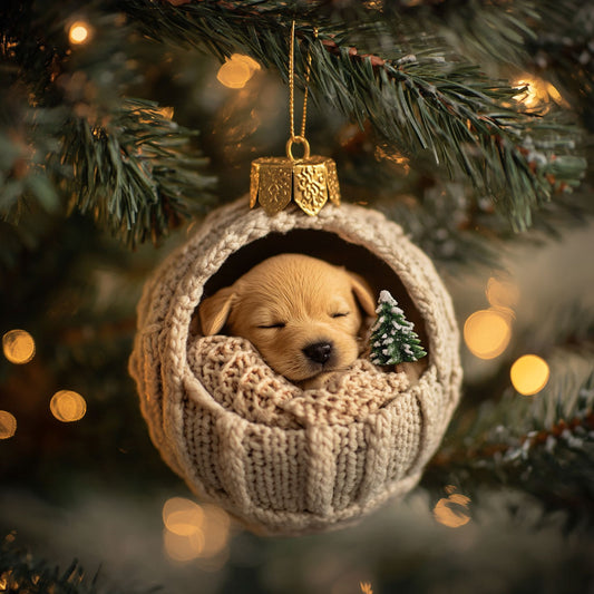 Dog Holiday Dream WN2911025CL Christmas Ornament