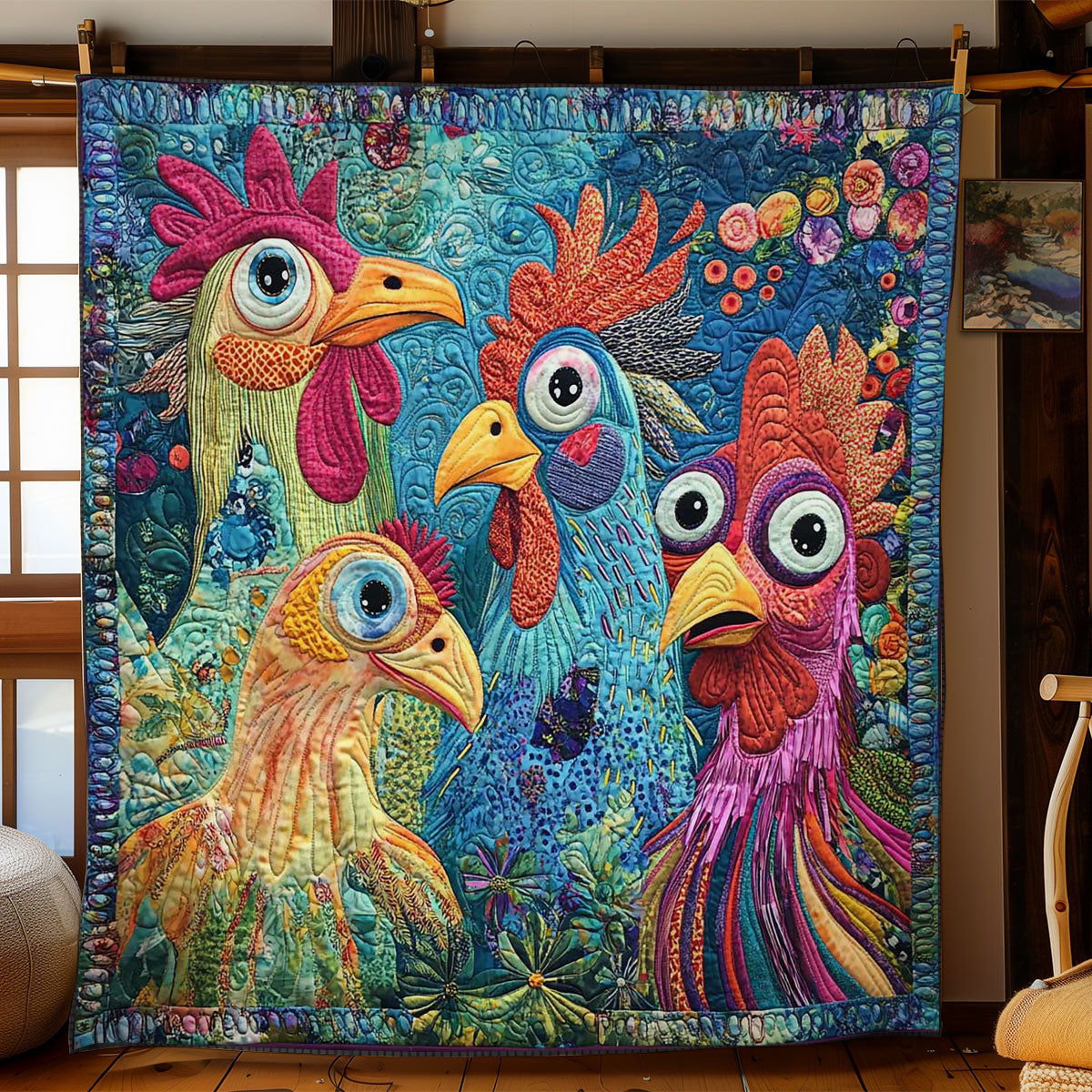 Goofy Chicken WN0403002CL Quilt