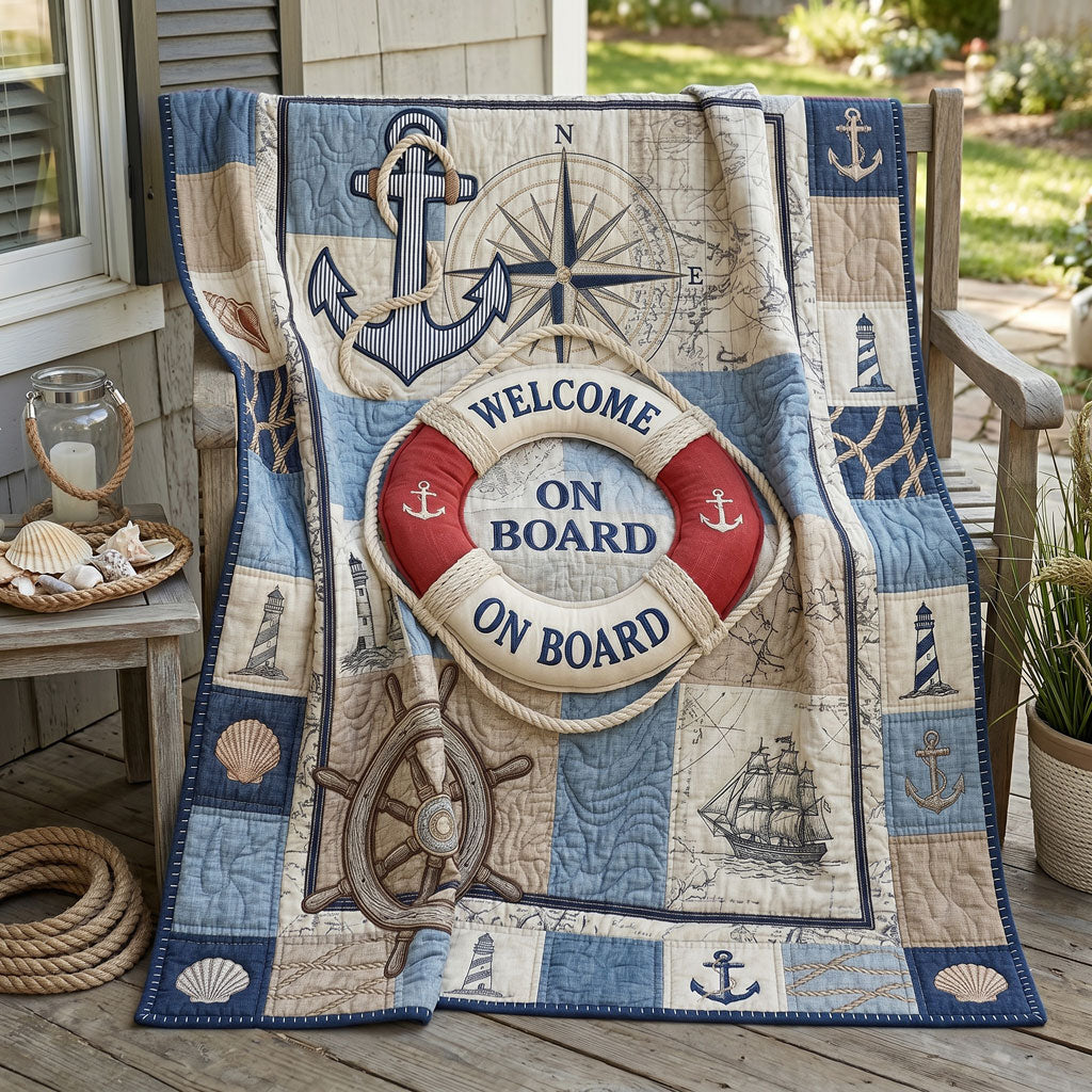 Welcome Aboard Harbor WN1805014CL Quilt