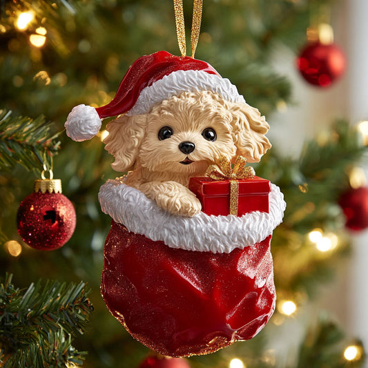 Santa Poodle CP0312161CL Christmas Ornament