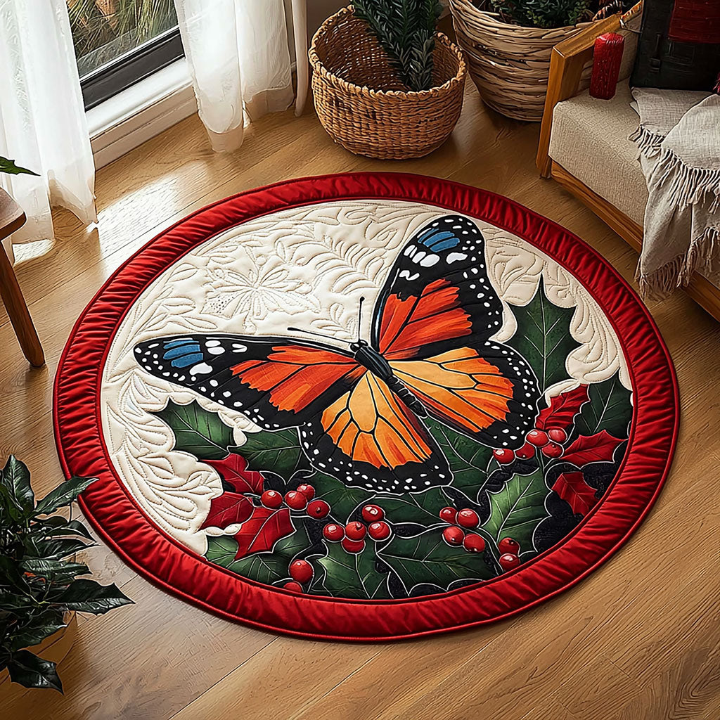 Holly Monarch QA0212029CL Quilted Round Mat