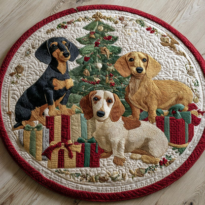 Holiday Cheer XR0611016CL Quilted Round Mat