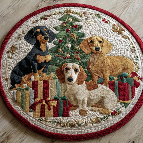 Holiday Cheer XR0611016CL Quilted Round Mat