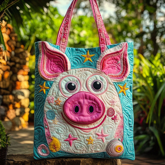Dreamy Pig WN0110012CL Quilted Tote Bag