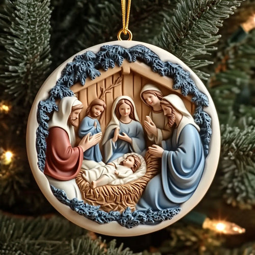 Christian Sacred Birth WN1610039CL Christmas Ornament