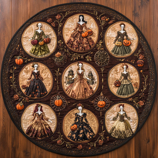 Enchanted Skeleton Lady WN1908026CL Quilted Round Mat