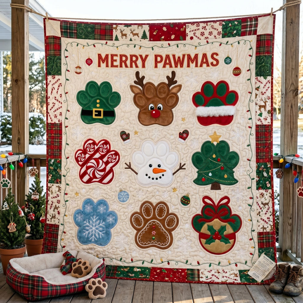 Merry Pawmas Patch WN2705012CL Quilt