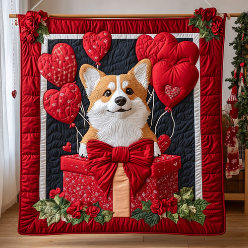 Heart Corgi CP0601019CL Quilt