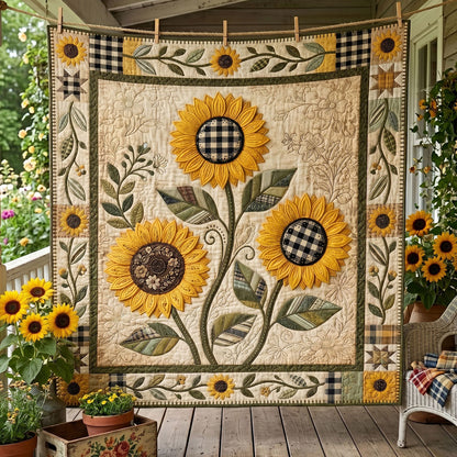 Farmhouse Sunflower Bloom WN2506009CL Quilt