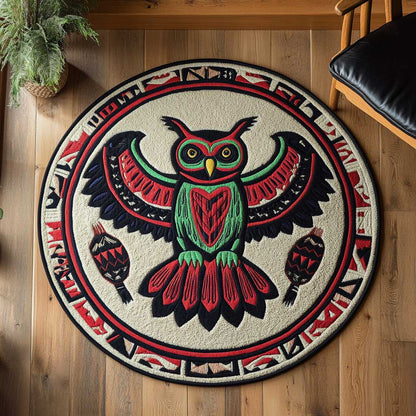 Enchanted Owl WN2204018CL Quilted Round Mat