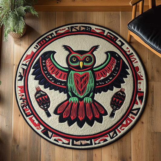 Enchanted Owl WN2204018CL Quilted Round Mat