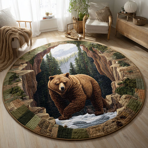 Bear Forest CW1001063CL Quilted Round Mat