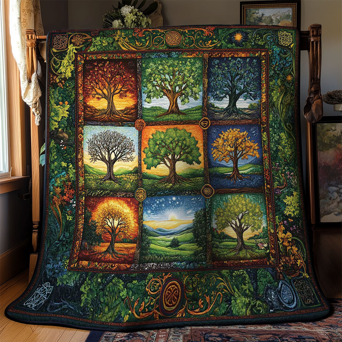 Golden Hour Tree Of Life WN0301017CL Quilt