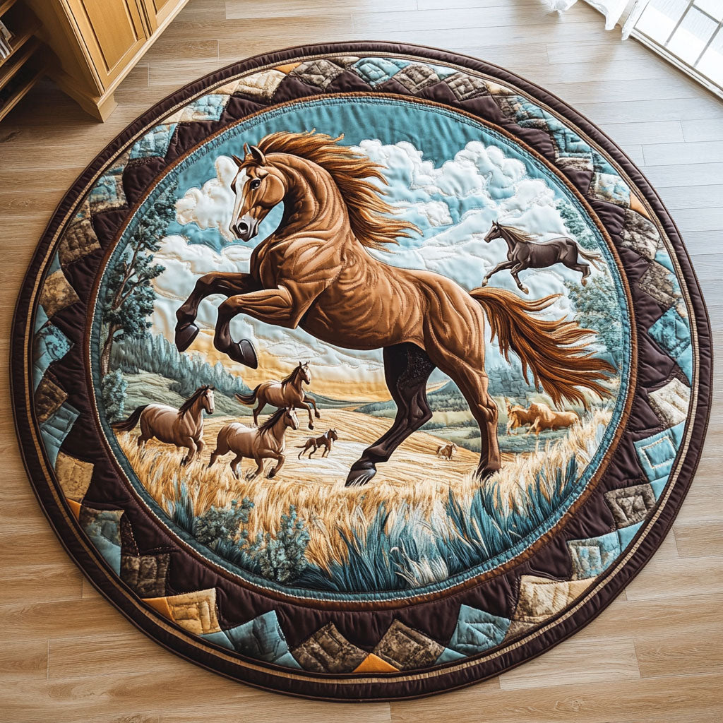 Horse Power WN1007028CL Quilted Round Mat